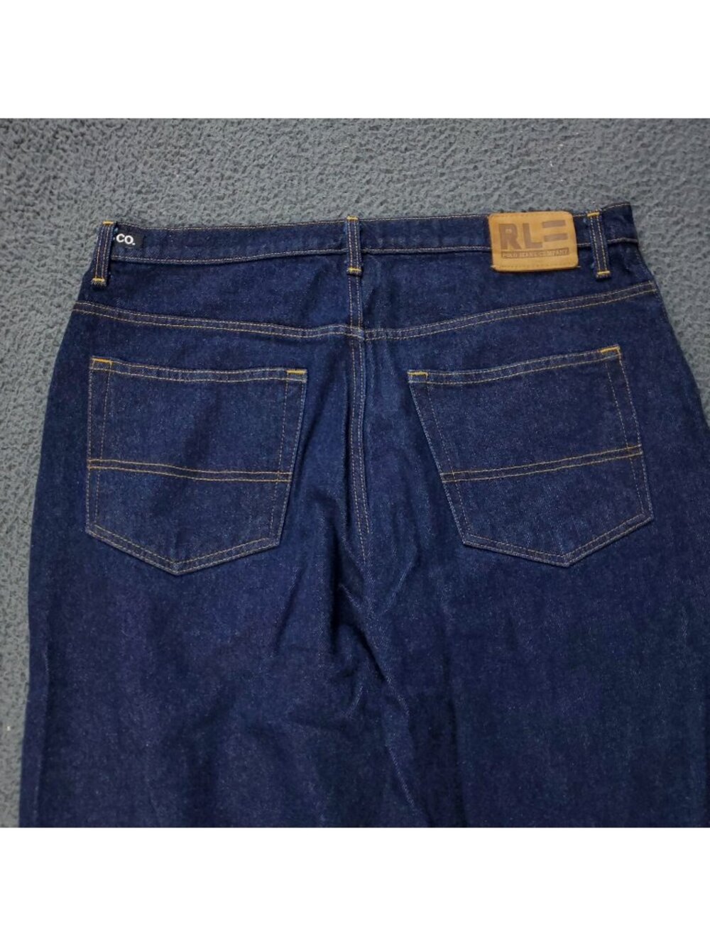 VINTAGE RL Ralph Lauren Jeans Mens 36 x32 Loose Fit Blue Cotton Retro VTG Polo